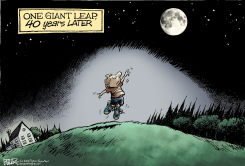 ONE GIANT LEAP by Nate Beeler