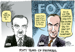 WALTER CRONKITE AND 40 YEARS OF PROGRESS by Daryl Cagle