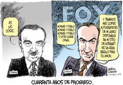 WALTER CRONKITE Y 40 AñOS DE PROGRESO  by Daryl Cagle