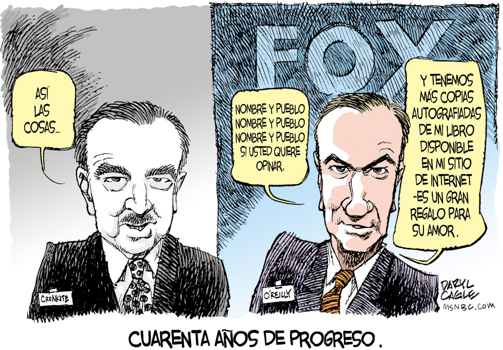  WALTER CRONKITE Y 40 AñOS DE PROGRESO  by Daryl Cagle