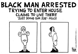 BLACK MAN ARRESTED by Mike Lane