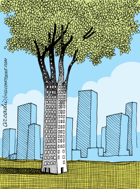 CON EL áBOL EN LA CIUDAD COL by Arcadio Esquivel