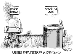 FUENTES PARA BEBER DE LA CASA BLANCA by Daryl Cagle