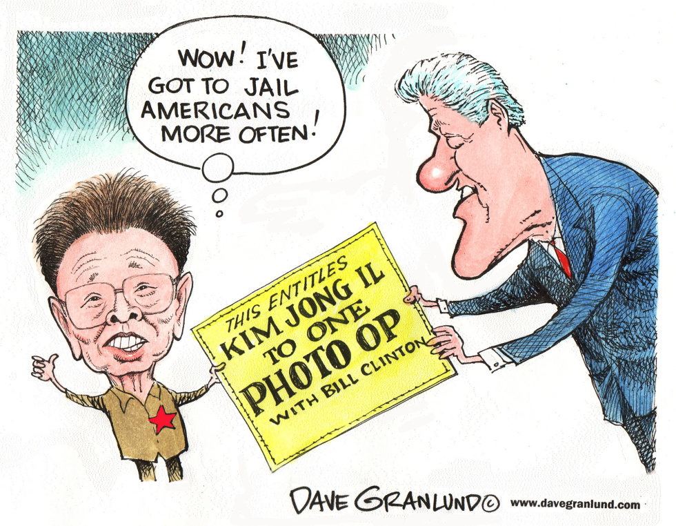  KIM JONG IL AND BILL CLINTON by Dave Granlund