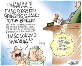 PA TOON  LUZERNE COUNTY JUDGES by John Cole