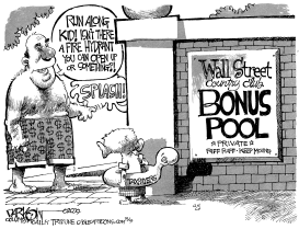 WALL STREET BONUS POOL by John Darkow