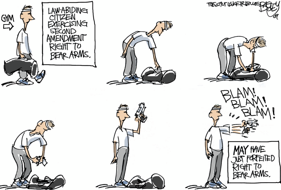  GYM SHOOTER by Pat Bagley