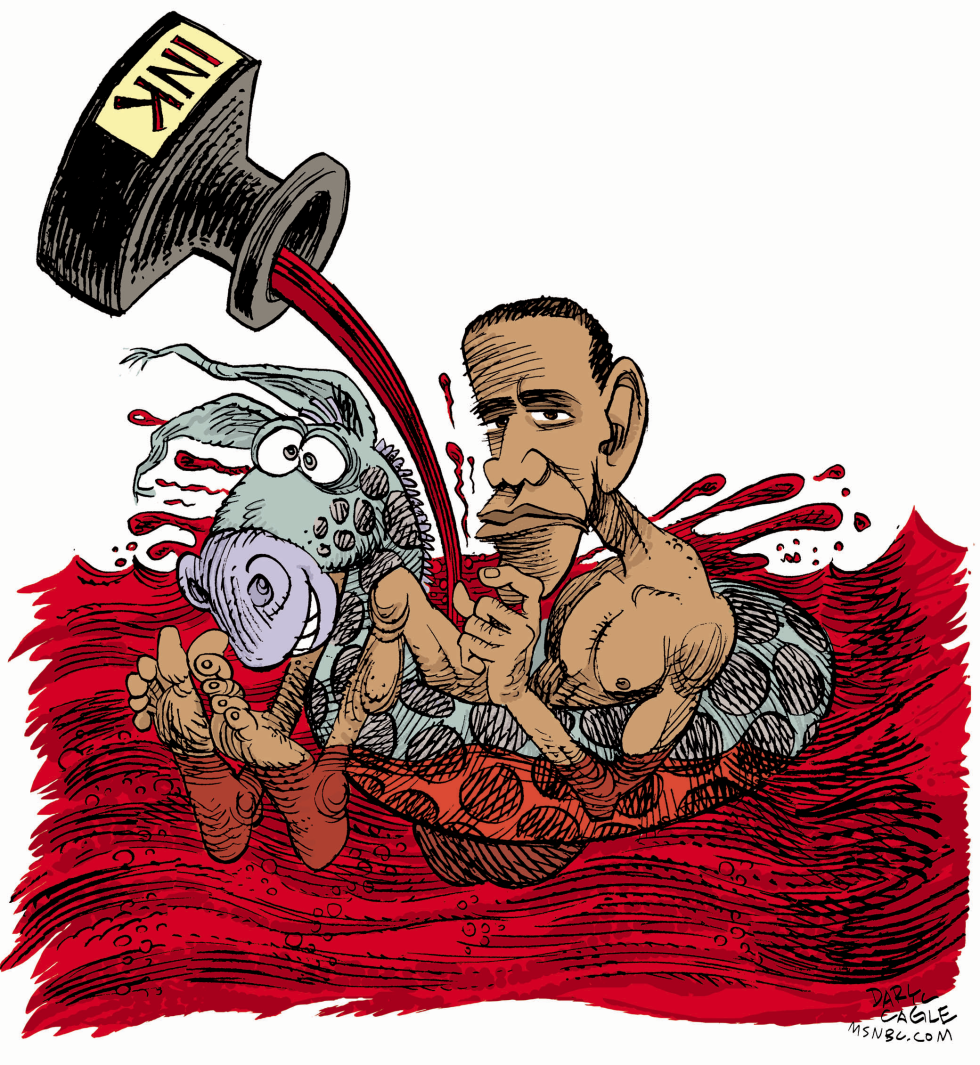  OBAMA AND RED INK by Daryl Cagle