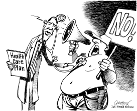 OBAMA AND HEALTH CARE DEBATE by Patrick Chappatte