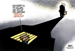 RESCUING HILLARY by Nate Beeler