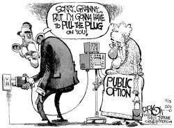 PULLING THE PUBLIC OPTION by John Darkow