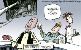 RIP TED KENNEDY by Mike Keefe