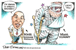 LOCAL - GOV PATRICK HIP SURGERY by Dave Granlund