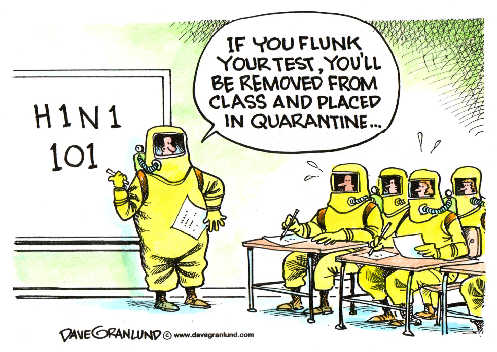  H1N1 AND CLASSROOMS by Dave Granlund