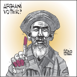 AFGHANI ELECTION FRAUD by Aislin