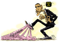 OBAMA Y AFGHANISTAN  by Daryl Cagle