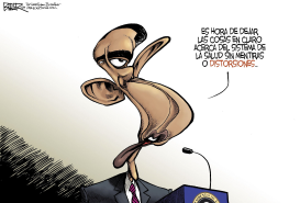 DISTORSIONES DEL SISTEMA DE CUIDADO DE LA SALUD DE OBAMA  by Nate Beeler