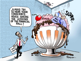 OBAMA WARNS WALL ST by Paresh Nath