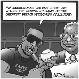 KANYE WEST PROTESTS HOUSE REBUKE OF JOE WILSON by RJ Matson