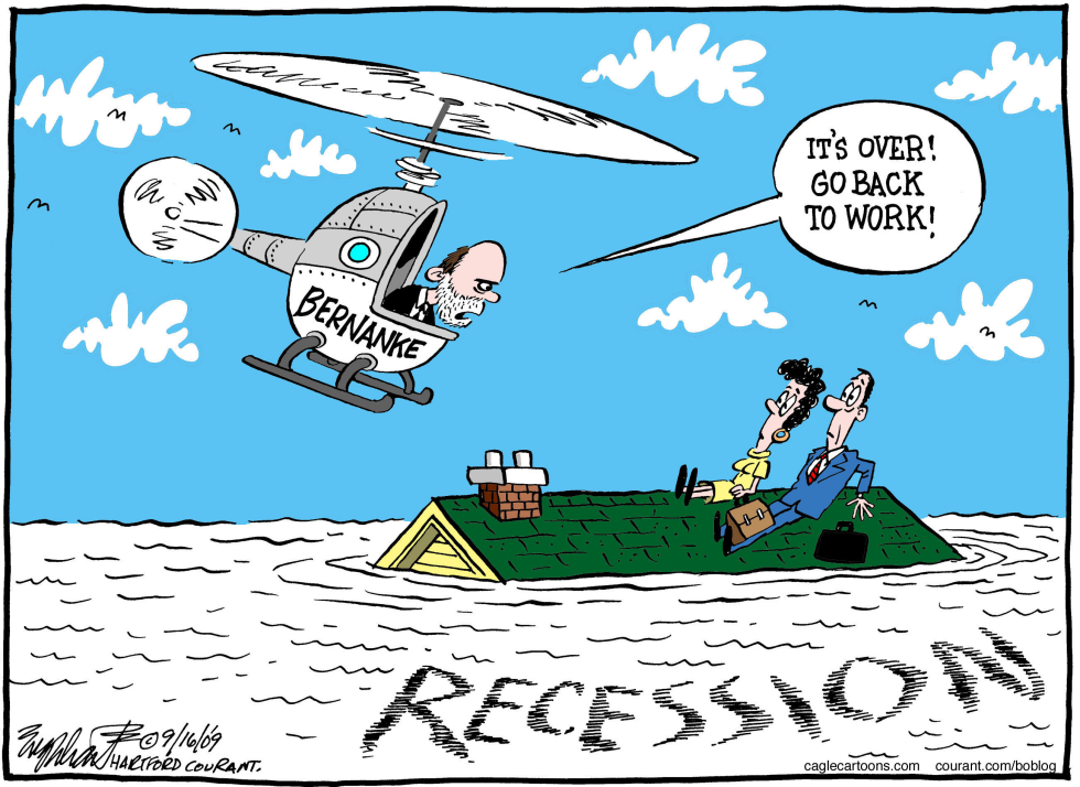  RECESSIONS OVER by Bob Englehart