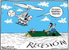 LA RECESION SE ACABO  by Bob Englehart