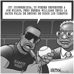 KANYE WEST PROTESTA EN LA CAMARA POR LA REPRIMENDA A JOE WILSON by RJ Matson