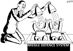 OBAMA STOPS MISSILE SHIELD by Rainer Hachfeld