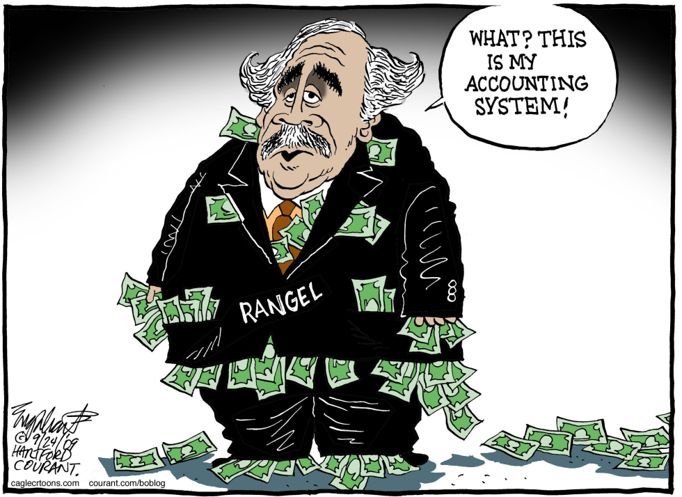  CHARLIE RANGEL by Bob Englehart