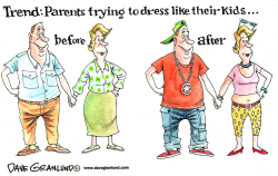 PARENTS DRESSING LIKE KIDS by Dave Granlund