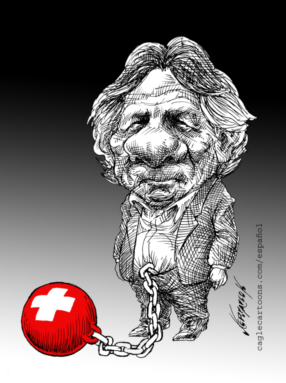  ROMAN POLANSKI CHAINED TO SWITZERLAND by Antonio Neri Licón