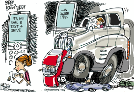 CAR TEXTING by Pat Bagley