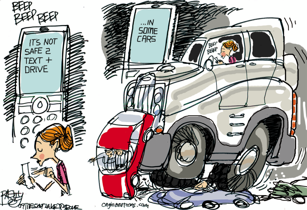  CAR TEXTING by Pat Bagley