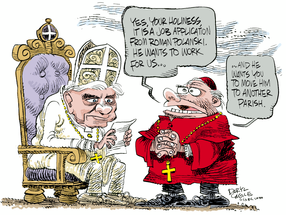  POLANSKI AND THE POPE by Daryl Cagle