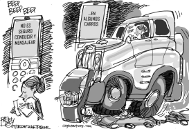 MENSAJEANDO EN EL CARRO by Pat Bagley