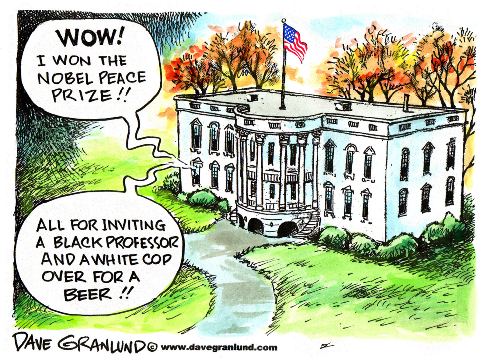  OBAMA WINS NOBEL PEACE PRIZE by Dave Granlund