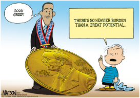 OBAMA NOBEL by RJ Matson