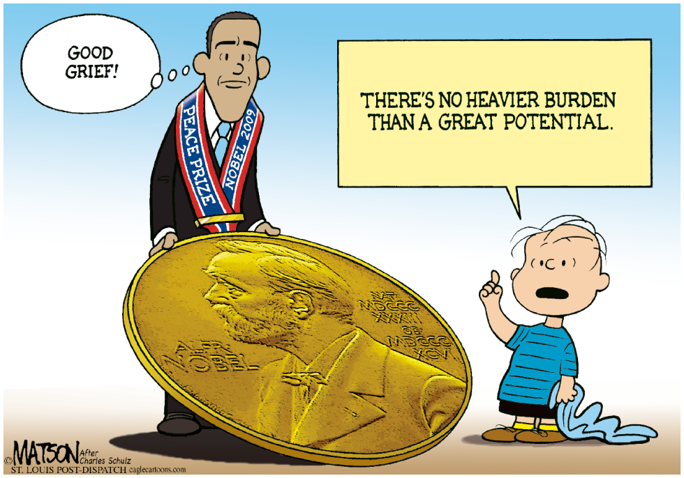  OBAMA NOBEL by RJ Matson