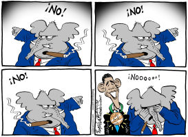 EL PREMIO POR LA PAZ DE OBAMA  by Bob Englehart