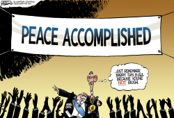 PEACE ACCOMPLISHED by Nate Beeler