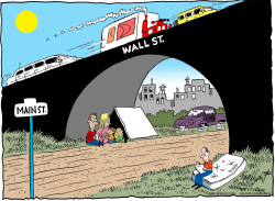 WALL STREET/MAIN STREET by Bob Englehart