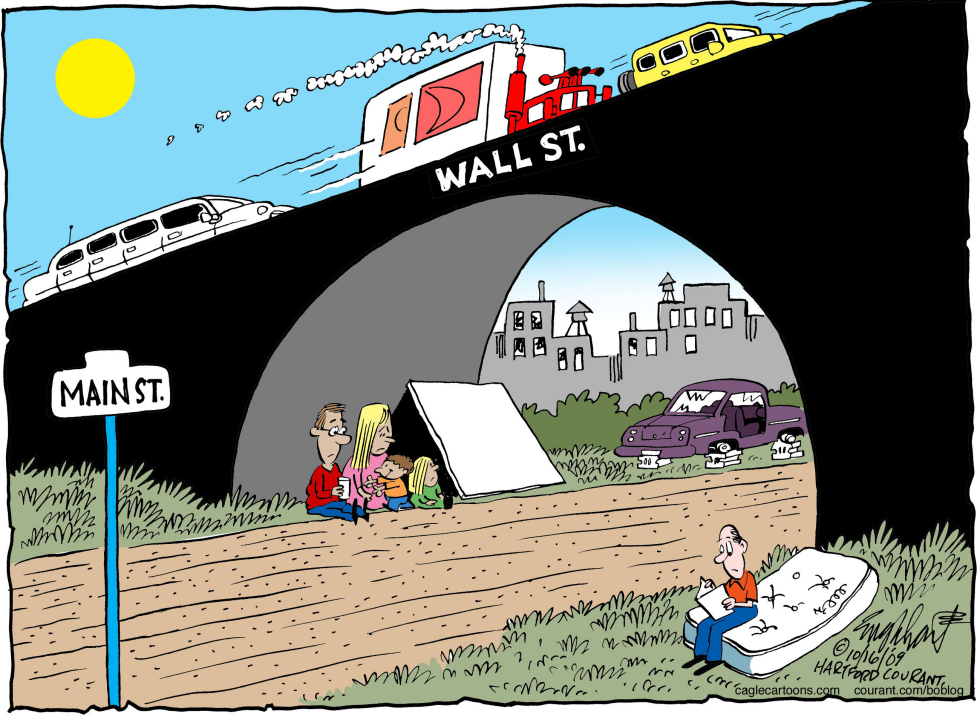  WALL STREET/MAIN STREET by Bob Englehart