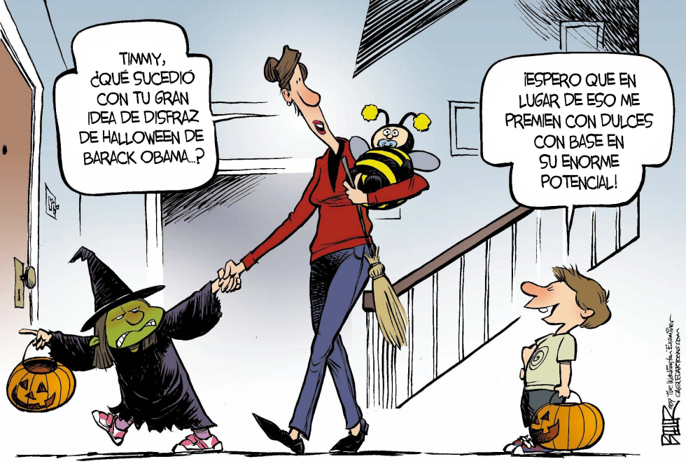  DISFRAZ DE HALLOWEEN DE OBAMA  by Nate Beeler