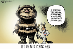 WHERE THE WILD DEFICITS ARE by Nate Beeler