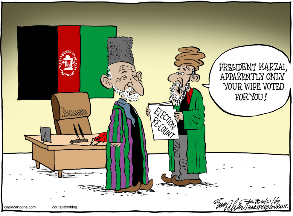  HAMID KARZAI by Bob Englehart