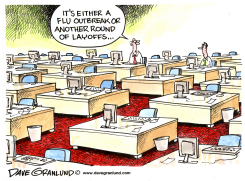 FLU OR OFFICE LAYOFFS by Dave Granlund