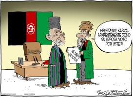 HAMID KARZAI  by Bob Englehart