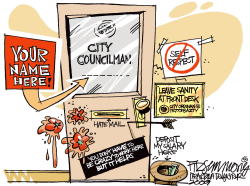 CITY COUNCIL RACE by David Fitzsimmons