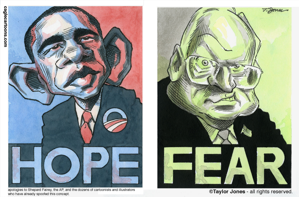  OBAMA AND CHENEY  by Taylor Jones