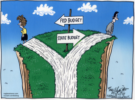 FEDERAL AND STATE BUDGETS by Bob Englehart