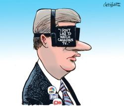 CANADA HARPER WATCHES AMERICAN TV by Patrick Corrigan